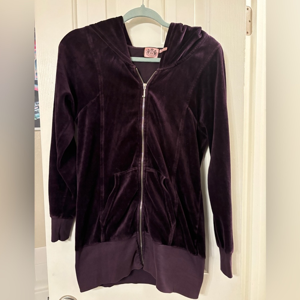 Vintage Juicy Couture Velour Plum Color Jacket w/Butterflies & Sequins Size S 💜🦋